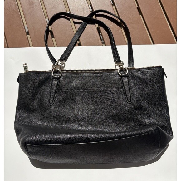 Coach Ava Tote Black Crossgrain Leather Bag - Picture 7 of 15